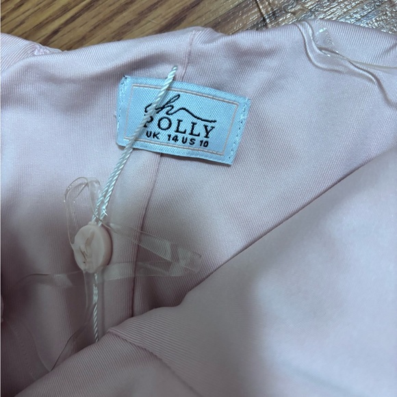 Oh Polly Basel Embellished Strapless Cowl Neck Mini Dress in Blush - Picture 5 of 9